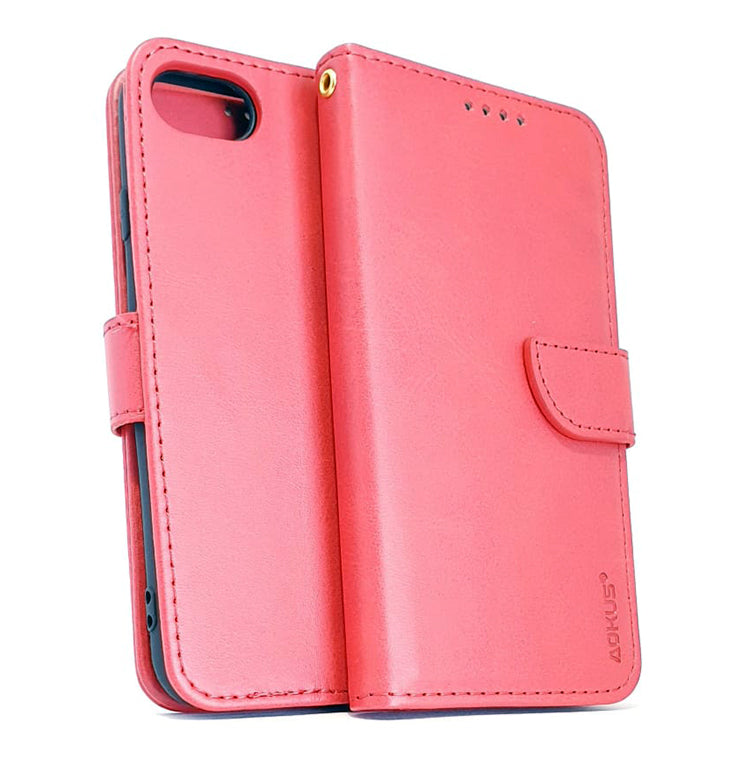 iPhone SE 2022 3rd gen /7/8/SE 2020 phone case wallet cover flip anti drop anti slip shockproof red - My Store