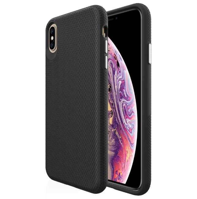 iPhone XR phone case anti drop anti slip shockproof rugged dotted black - My Store